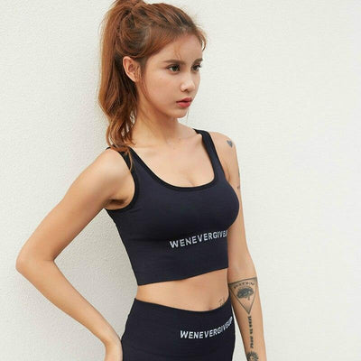 Letter Prints Seamless Yoga Sets - fashion$ense-6263
