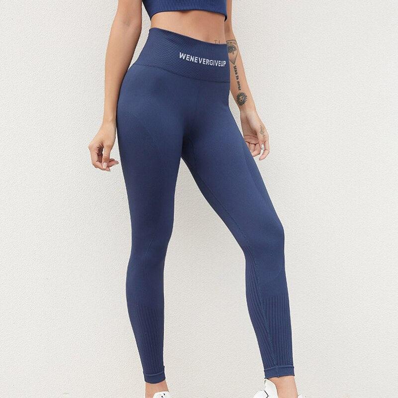 Letter Prints Seamless Yoga Sets - fashion$ense-6263