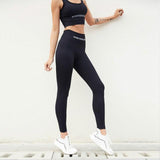 Letter Prints Seamless Yoga Sets - fashion$ense-6263