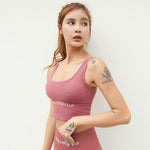 Letter Prints Seamless Yoga Sets - fashion$ense-6263