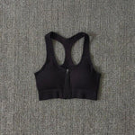 Sports Bra Crop Top Zipper Fitness Women Sportswear Sport Top Bras For Fitness Gym Female Running Push Up Yoga Workout Bra - fashion$ense-6263