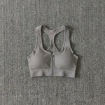 Sports Bra Crop Top Zipper Fitness Women Sportswear Sport Top Bras For Fitness Gym Female Running Push Up Yoga Workout Bra - fashion$ense-6263