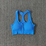 Sports Bra Crop Top Zipper Fitness Women Sportswear Sport Top Bras For Fitness Gym Female Running Push Up Yoga Workout Bra - fashion$ense-6263