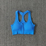 Sports Bra Crop Top Zipper Fitness Women Sportswear Sport Top Bras For Fitness Gym Female Running Push Up Yoga Workout Bra - fashion$ense-6263