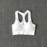 Sports Bra Crop Top Zipper Fitness Women Sportswear Sport Top Bras For Fitness Gym Female Running Push Up Yoga Workout Bra - fashion$ense-6263