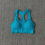 Sports Bra Crop Top Zipper Fitness Women Sportswear Sport Top Bras For Fitness Gym Female Running Push Up Yoga Workout Bra - fashion$ense-6263