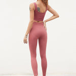 Letter Prints Seamless Yoga Sets - fashion$ense-6263