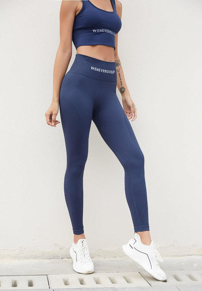 Letter Prints Seamless Yoga Sets - fashion$ense-6263