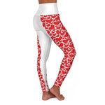 Uniquely You Womens Yoga Leggings - High Waisted / Love Red Hearts - fashion$ense-6263